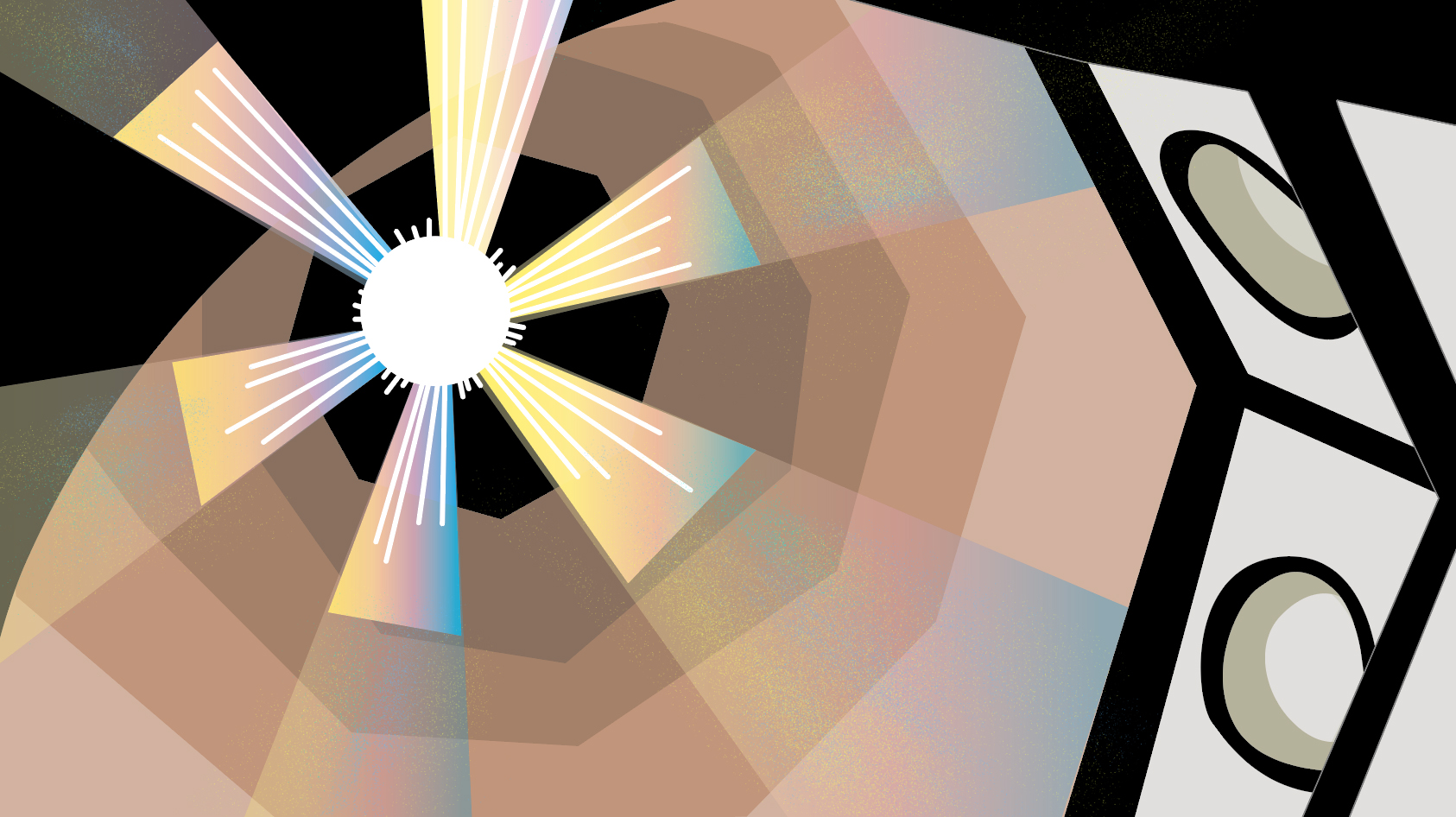 Time is inverted and the sun runs on the floor
